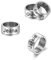 Damei Personalisierter Armbänder für Männer Damen mit Gravur Silber Anhänger Lederarmband mit Namen Gravur für Männer Frauen Echtlederarmband Schmuck für Herren - Kautschuk Kette (Ring)