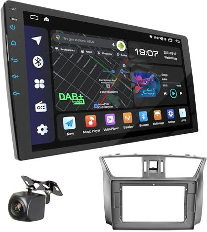 UGAR Android 15 Autoradio kompatibel für NISSAN Sylphy, Sentra 2012+; Pulsar (NB17) 2013+; Tiida (C13R) 2015 10 Zoll Touchscreen-Radio mit kabellosem CarPlay & Android Auto, 8GB+128GB, Bluetooth, WLAN