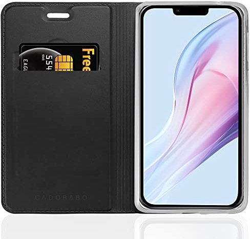 Cadorabo Custodia Libro compatibile con Apple iPhone 13 PRO MAX in CLASSY NERO - con Vani di Carte, Funzione Stand e Chiusura Magnetica - Portafoglio Cover Case Wallet Book Etui Protezione