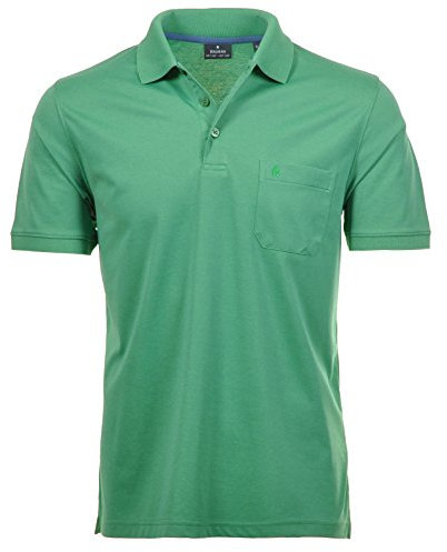 RAGMAN Herren Softknit-Polo mit Brusttasche, Kurzarm Smaragd-340, L