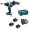 Visseuse-perceuse à percussion 18V MAKITA DHP486RT3J + 3 batteries 5Ah + chargeur rapide + MAKPAC