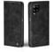 LBH Handyhülle für Samsung Galaxy A12 in Schwarz mit Karten- und Geldfach Smartphone Hülle mit Standfunktion Flip Case Schutzhülle Magnetverschluss Vintage