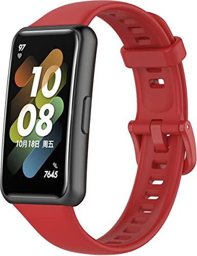 BBZ Band 7 Correa,Correa de Silicona Suave Intercambiable Impermeable y Resistente a Los Arañazos Compatible con Huawei Honor Band 7