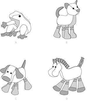 Simplicity SS9521OS Plush Animals OS One Size Only