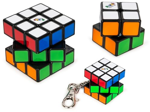 Cubo di Rubik, confezione famiglia, Cubo originale 3x3, Cubo 2x2, Cubo portachiavi 3x3, confezione completa da 3