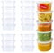 Menmamenma 50 Pack Small Containers with Lids for Storage Slime Containers Sauce Pots Plastic Leakproof Sauces Cups for Jars, Dips, Salads, Chutney, Restaurants, Takeaway, Catering (4oz/100ml)
