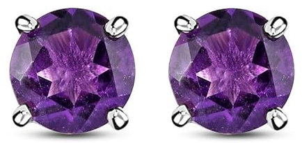 SHOP LC Afrikanischer Amethyst Ohrringe 925 Silber platiniert ca. 2 35 ct