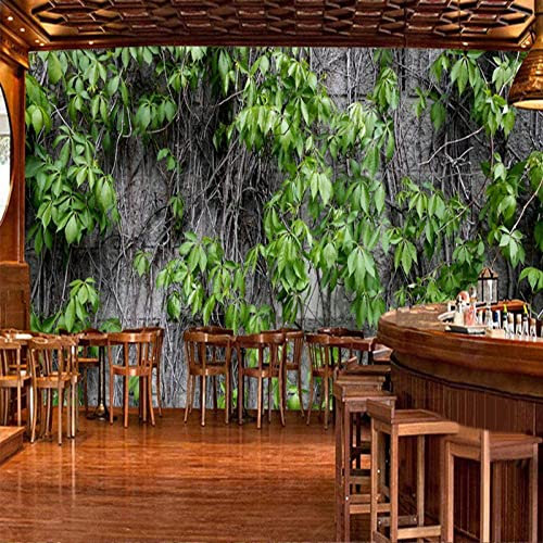 Papier Peint Auto-Adhésif Plantes De Mur Végétal - Papier Peint Mural Carré Papier Peint Photo Feature Papier Peint 3D Wall-Art Papier Peint Peintures Murales Chambre Salon Affiche 140 x 70 cm (LxH)
