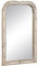 LOLAhome Espejo Ventana Tallado Blanco de Madera de Mango de 51x76 cm