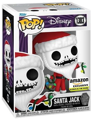 Funko Pop! Disney: The Nightmare Before Christmas 30th - Santa Jack Skellington - Leuchtet Im Dunkeln - Amazon-Exklusiv - Vinyl-Sammelfigur - Geschenkidee - Offizielle Handelswaren - Movies Fans