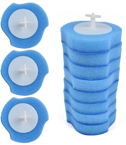 TIMESETL Cepillo Inodoro Desechable 24Pzs Cabeza de Cepillo de Limpieza Desechable, Escobilla WC Desechable Cabezal de Recambio de Cabezal de Esponja para Inodoro para Limpieza