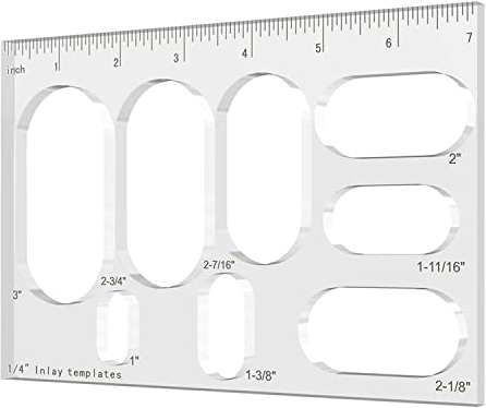 Elliptische Inlay-Fräservorlage, Werkzeug, ovale Schlüsseleinlage, dekorative Vorlagen für Holzbearbeitung, Oberfräse