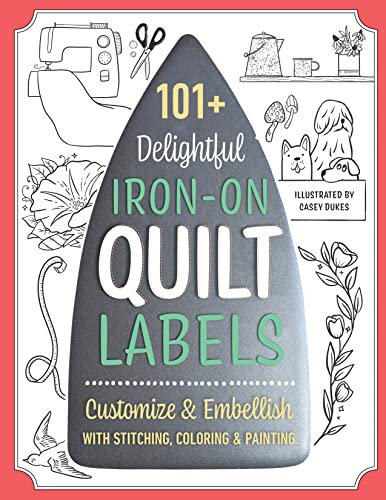 C&T Publishing 101+ Delightful Iron-on Quilt Labels, White