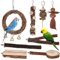 Natur Sitzstangen für Vögel, 8 Stück Vogelkäfig Zubehör, Natur Sitzstangen Set, Sitzstangen für Vogelkäfige, Vogelstange aus Holz, Vogelspielzeug Schaukel für Wellensittich Agaporniden Nymphensittich