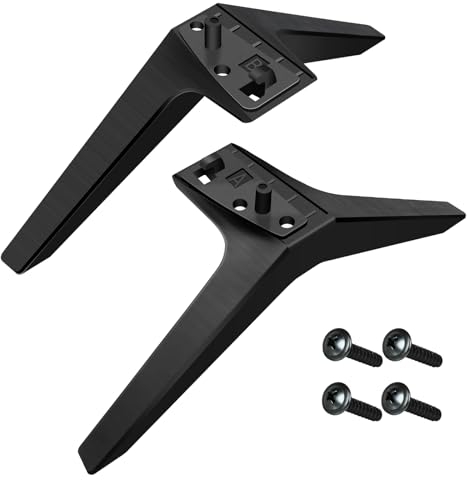 WISINY TV Legs Compatible for LG Television Tabletop Mount Black 49 50 55 Inch Replace 49UJ6300 49UM7300 50UK6300 50UM7300 55UK6500 55UM7300