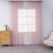 BOYOUTH Tende trasparenti in voile tinta unita, con occhielli per finestra, per camera da letto, soggiorno, hotel, rosa pallido, 2 pannelli, 130 x 260 cm