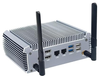 PeeliCeeli Mini PC Ordinateur De Bureau AMD Ryzen 5825U 8 Cores 16 Threads R7 Fanless, 32GB DDR4 RAM 1TB SSD Windows 11 Pro Petit Industriel Computer, TDP 15W, WiFi6.0 BT5.2