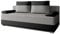 Schlafsofa ATLANTA – Polstersofa Schlafcouch Sofa Sofagarnitur Couch Schlafsofa für Wohnzimmer mit Bettfunktion, Schlaffunktion und Bettkasten: 200x90x96 cm - Grau + Schwarz (Lawa 05 + Soft 11)
