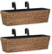 Cosisti Jardinières Balcon 2 pcs Jardinière Suspendue Pot de Fleurs jardinieres Exterieur Balcon Bac à Fleurs Extérieur Jacinthe d'eau-Marron-Type 1