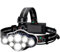 Alfa42 Linterna Frontal LED Recargable, Alta Potencia,18000 Lúmens 8 Modos 8 LED,IP45 Impermeable Luz Roja De Advertencia, Correr,Camping,Excursión,Pesca, Incluido regalo manual de supervivencia.