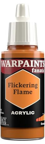 The Army Painter, Warpaints Fanatic Flackernde Flamme, einzelne Acrylfarben, Miniatur-Hobby-Malerei, hochwertige Farbe für Miniatur-Wargaming