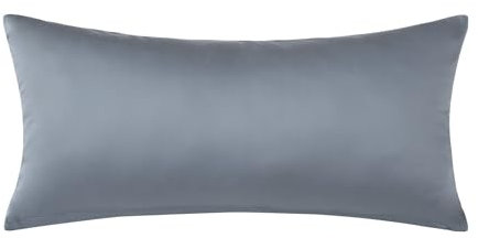 SOULFUL Kühlend Kissenbezug 40x80 Baumwolle, Mako Satin Kissenbezüge 2 Teilig mit Reißverschluss, Zertifiziert Oeko-TEX, Ashley Blau