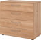 bümö smart Schubladenschrank, Büroschrank 80cm breit in Nussbaum mit 4 Schüben - Bürocontainer aus Holz, Container mit Metallgriffen & Soft-Stop Schubladen