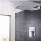badewanne regendusche Luxus wandmontage quadratischer duschkopf Messing Wasserfall dusche Wasserhahn Set, dusche