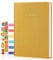 WEMATE Rezeptbuch zum Eintragen Ihrer eigenen Rezepte, Hardcover-Rezeptjournal mit Tabs zum Organisieren Ihrer Rezepte - Rezeptbuch mit 75+ Rezepten Kochgeschenke für Frauen 14.73 * 21.08 cm, gelb