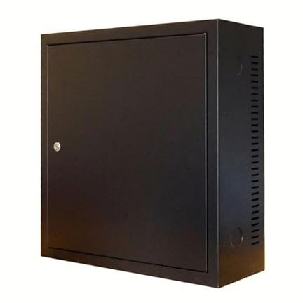 DSIT 3HE Wandschrank Metalltür 185mm tief - Schwarz | Traglast 60 kg