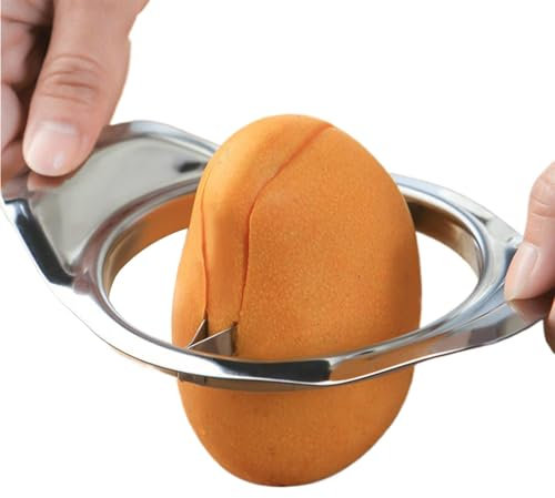 Dénoyauteur de mangue – Dénoyauteur de mangue multi-usages, coupe-mangue | Sécateur de fruits en acier inoxydable, coupe-mangue compact pour couper les mangues à la maison