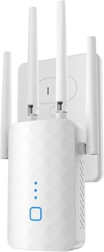 CINAMON Repetidor WiFi, 1200Mbps Repelente WiFi Potente con WPS, Doble Banda 5G&2.4G, Compatible con Alexa y 99% de los routers estándar, Cubre hasta 35 Dispositivos