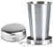 Tazza pieghevole in acciaio inox – Tazza pieghevole in acciaio inox, tazza telescopica, tazza da vino, tazza a compressione per viaggi all'aperto, portachiavi, bicchiere, tazza per acqua portatile