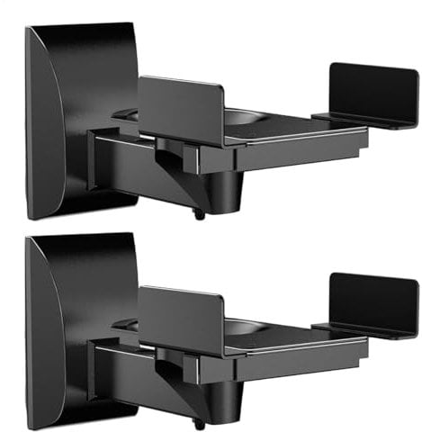 Speaker Wall Mount, Multifunctional Wall-mount For Sound System, 2X Modern Mounts For Small And Large Surround Sound Speakers, Holds Up To 55lbs, 27x15.5x9cm/10.63x6.1x3.54 Inches
