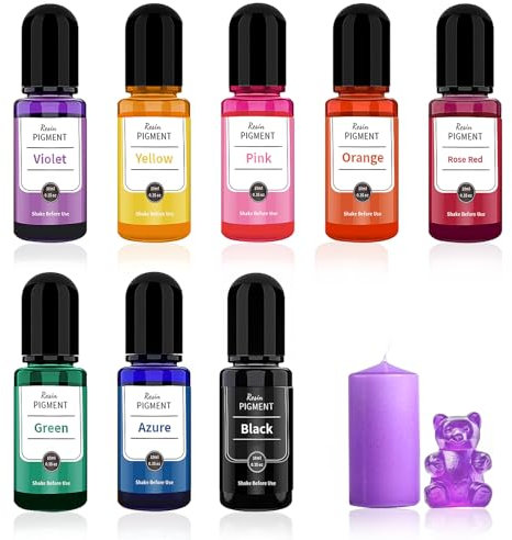 Farbe Für Gießpulver, 8 Farben Farbpigmente Flüssige Pigmente Für Gießpulver, Epoxidharz Pigment Farbstoff, Für Harz Kunst, DIY Malerei