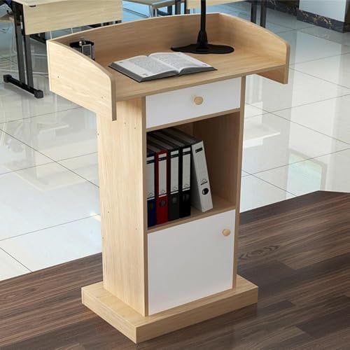 Präsentationspult, Rednerpult, Hochzeitsrede, Podium für Kirche, Klassenzimmer, Kanzel mit Schwerer Holzbase, Pult für PräsentationenD,One Size