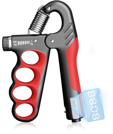 Handtrainer Unterarmtrainer, 2025 Neu Finger Griffstärker mit Elektronische Zählfunktion, Grip Strength Trainer Einstellbarer Widerstand 5-100kg Grip Griffkraft Trainer für Den Muskelaufbau