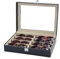 Sunglasses Storage 8 Grid Sunglasses Case Soft Durable Organiser with Clear Glass PU Leatherette Sunglass Storage Case Box for Women & Men