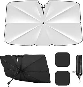 XieBin Parasol Parabrisas de Coche para Audi TT 2015-2019, 360° Rotación Eje Plegable Parasol Delantero Protector para Plegable