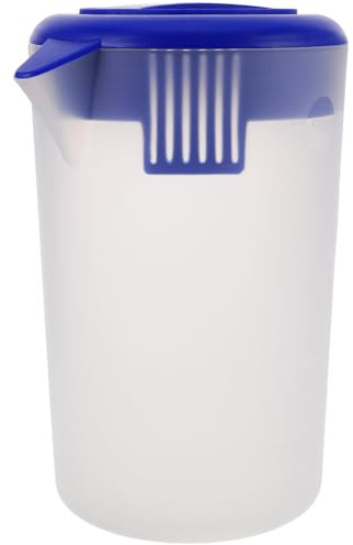 NUOBESTY Carafe Plastique Capacité Importante avec Poignée Pratique Pichet Boisson Froide pour Thé Glacé Jus Soda Adaptée Réfrigérateur et Usage Commercial