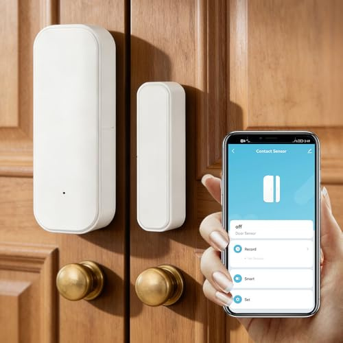 Tür- und Fenstersensor, TGKYK Fensteralarm Einbruchschutz, Fenster Sensor, Smart Home Fensterkontakt für Sicherheit, Kompatibel mit Alexa und Google Home (Zigbee Gateway Erforderlich)