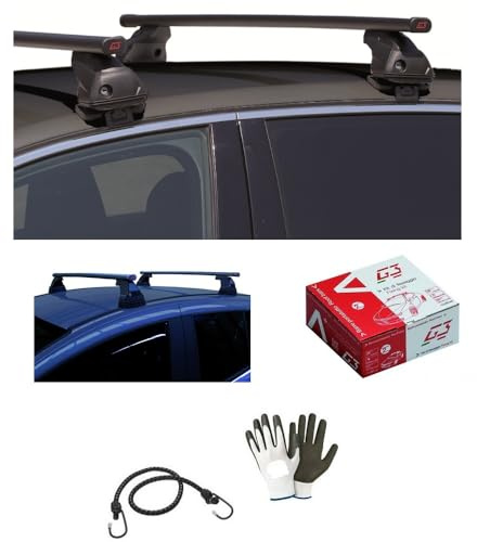 BARRE PORTATUTTO PER TETTO AUTO 130CM BARRA PER AUTO COMPATIBILE CON Alfa Romeo Stelvio 5p 2019 (68.099) PORTABAGAGLI ACCIAIO CON KIT ATTACCO DIRETTO SUL TETTO SENZA CORRIMANO
