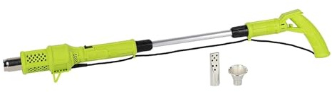 Elektrischer thermischer Unkrautvernichter, 2000 W, Unkrautbrenner, elektrischer Rasenmäher, Heißluft-Unkrautvernichter, bis zu 650 °C, Grasentfernungswerkzeuge, Flammen-Unkraut(Green)