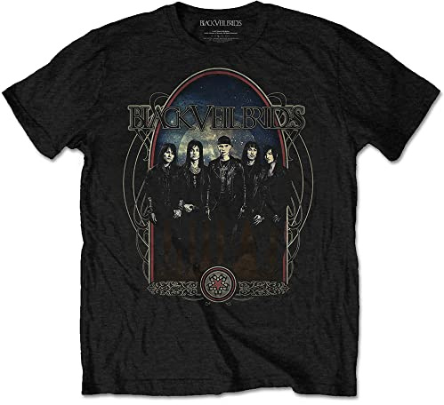 Rockoff Trade Men's Black Veil Brides Ornaments T-Shirt, Black (Black Black), Medium