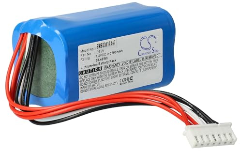 vhbw Akku kompatibel mit Sony SRS-X30, SRS-XB3, SRS-XB30, SRS-XB43 Lautsprecher Boxen Speaker (5200 mAh, 7,4 V, Li-Ion)