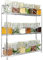 Herb & Spice Rack 3 Tier in Chrome | Free Standing Non-Slip Organiser | Modern Design Kitchen & Pantry Storage Solution | Up to 18 Spice Jars | M&W