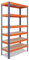 shelfplaza® 200x100x60cm PROFI Schwerlastregal blau-orange/Metallregal mit 6 Böden à 166kg Tragkraft/Kellerregal Metall, Garagenregal, Werkstattregal oder Regal Lagerregal/Steckregal Metall