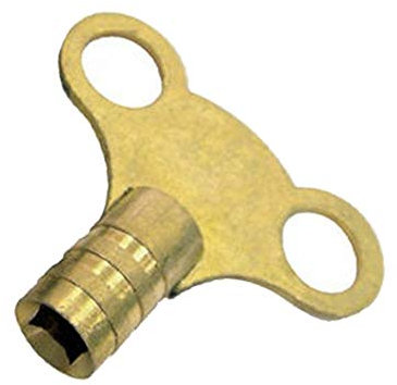 The Bath People Radiator Bleed Key | 5mm Solid Brass | Easy Grip Design | Venting Air Valve | Single Key