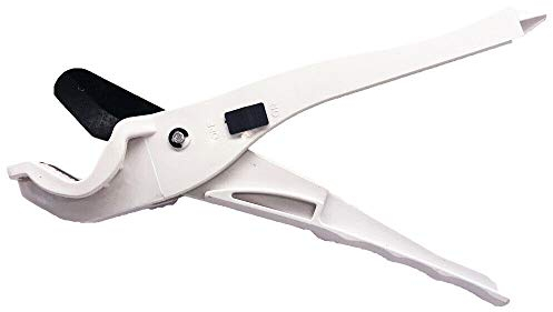 Kunststoff-Rohrschneider, 30 mm, PVC-Rohrschneider, robuste Rohrschere, Sanitär-Werkzeuge zum Schneiden von PEX, PVC und PPR Kunststoffschläuchen (weiß, Fast-SA-5603)