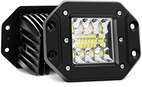 Willpower 2pcs Focos Led 5 pulgadas 42W Faros Led 12V 24V Lámpara Trabajo Led 6000K Blanca IP67 Antiniebla LED para Tractor 4x4 Coche Camión Barco Off Road ATV UTV SUV 4WD